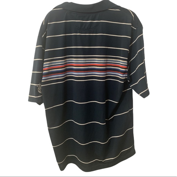 Izod Mens XL Striped Polo T-shirt - Picture 3 of 4
